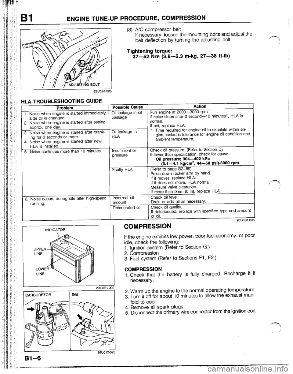 MAZDA B2200 1992  Workshop Manual 
