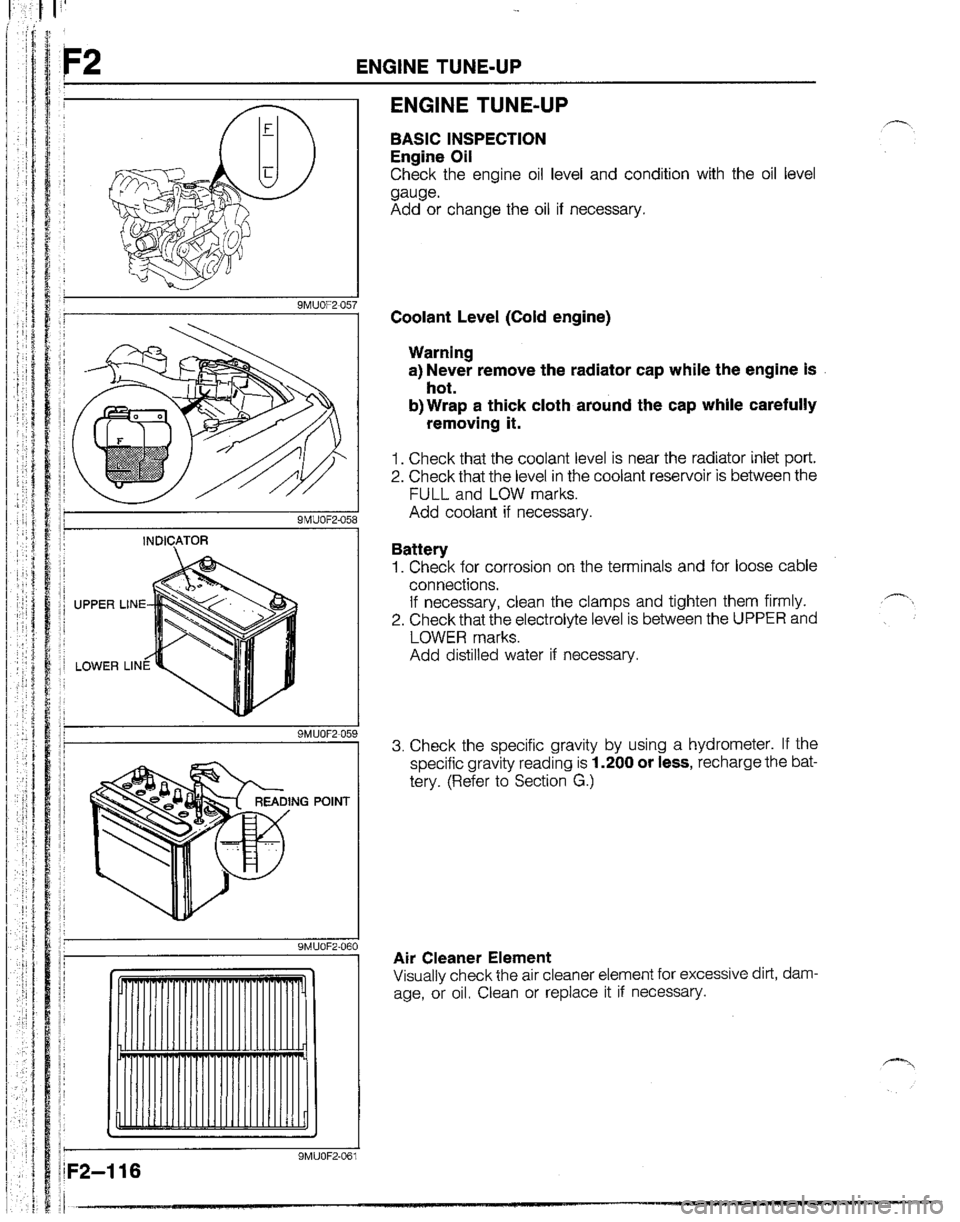 MAZDA B2200 1992  Workshop Manual 