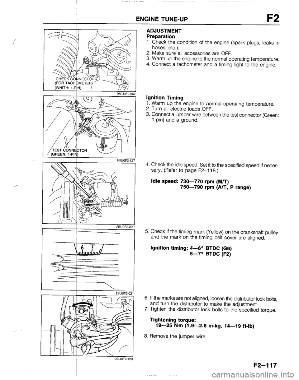 MAZDA B2200 1992  Workshop Manual 