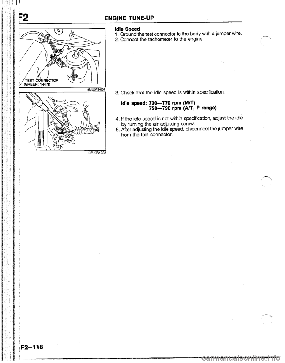 MAZDA B2200 1992  Workshop Manual 
