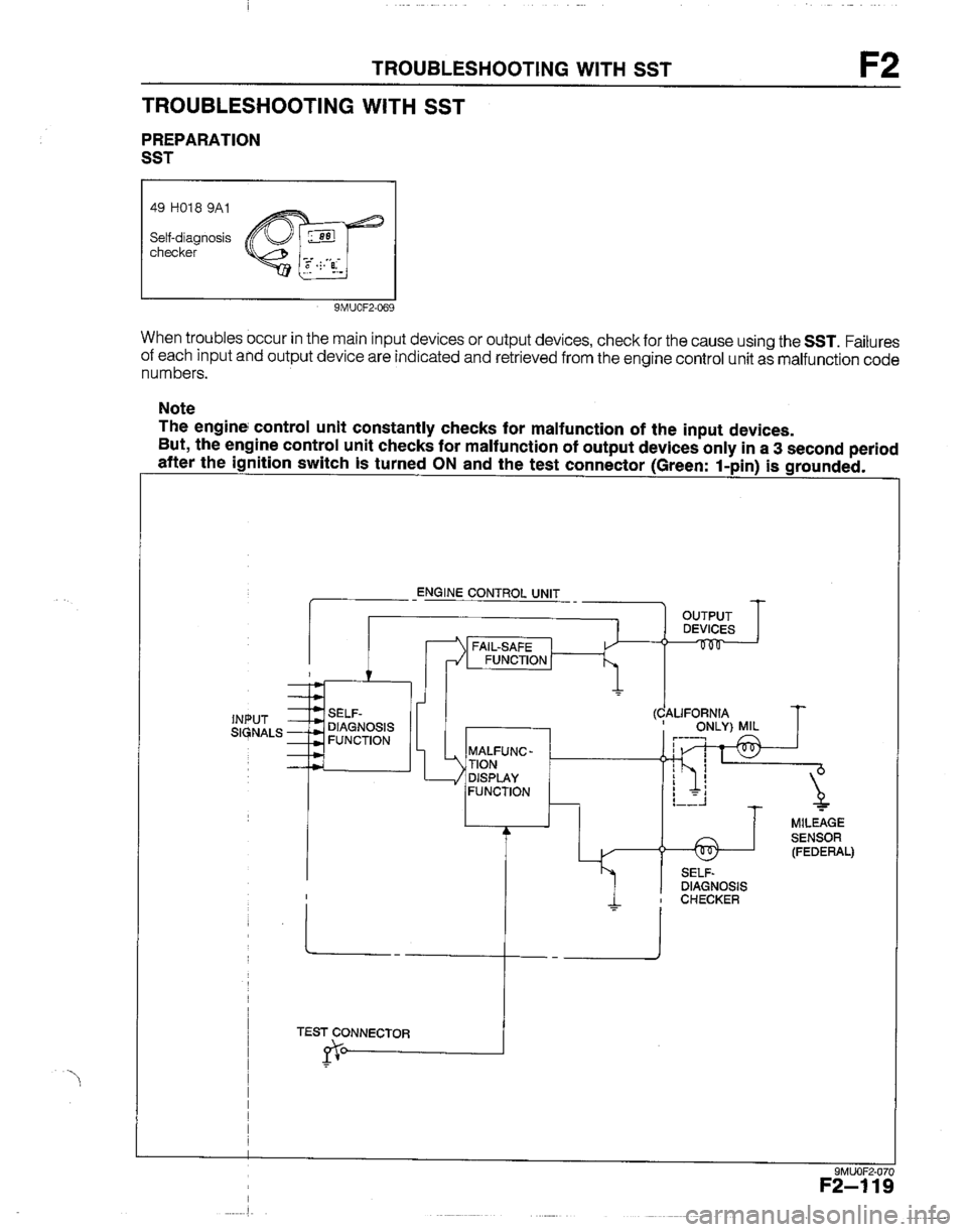 MAZDA B2200 1992  Workshop Manual 