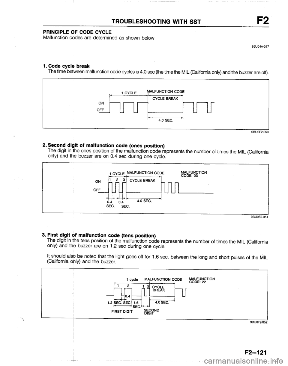 MAZDA B2200 1992  Workshop Manual 