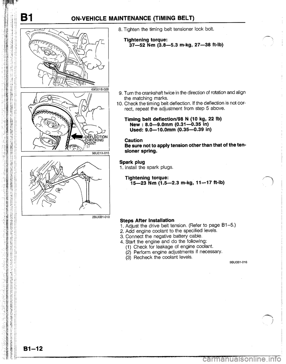 MAZDA B2200 1992  Workshop Manual 