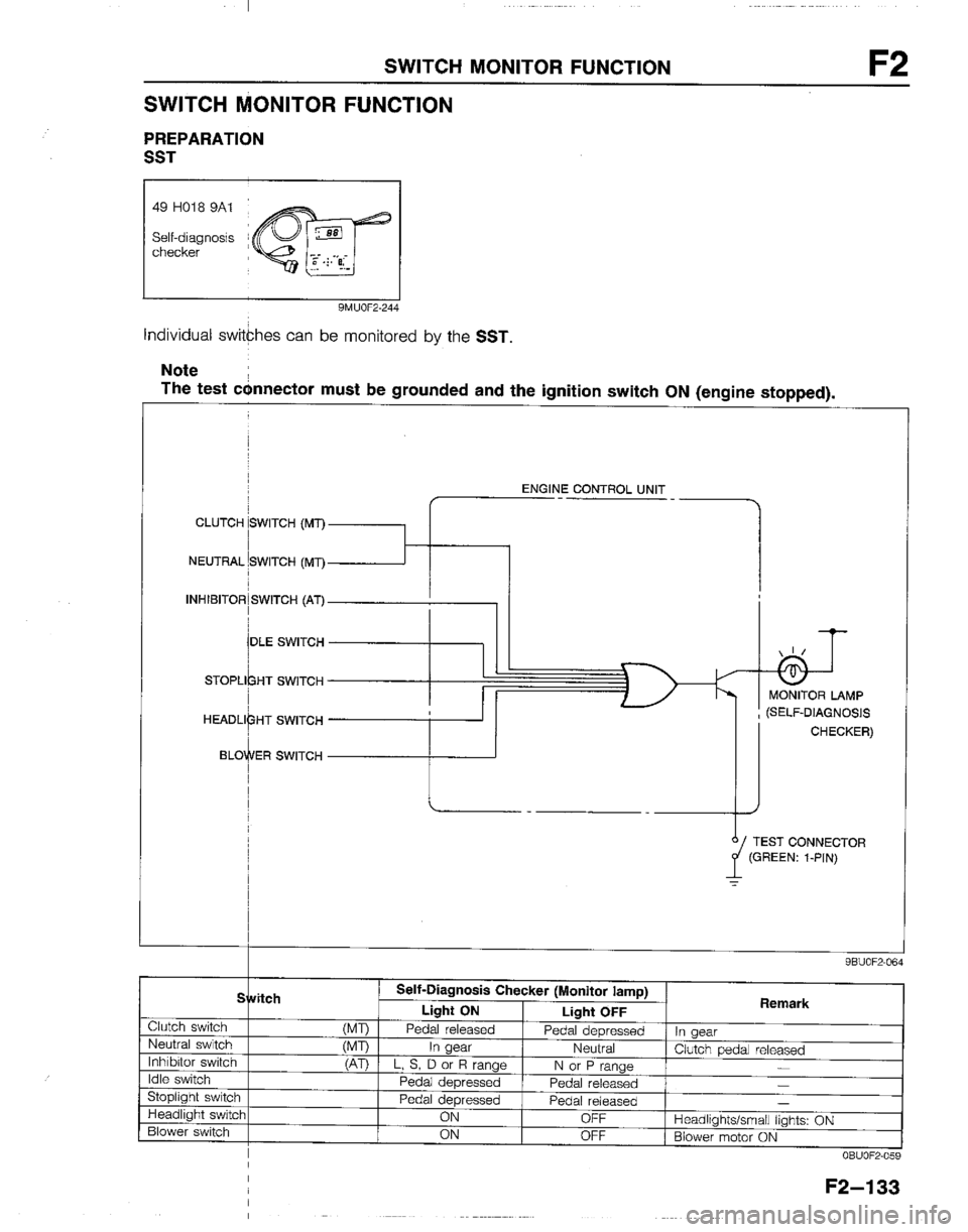 MAZDA B2200 1992  Workshop Manual 
