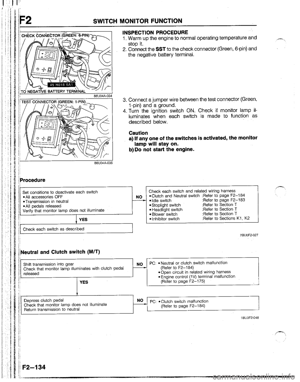 MAZDA B2200 1992  Workshop Manual 