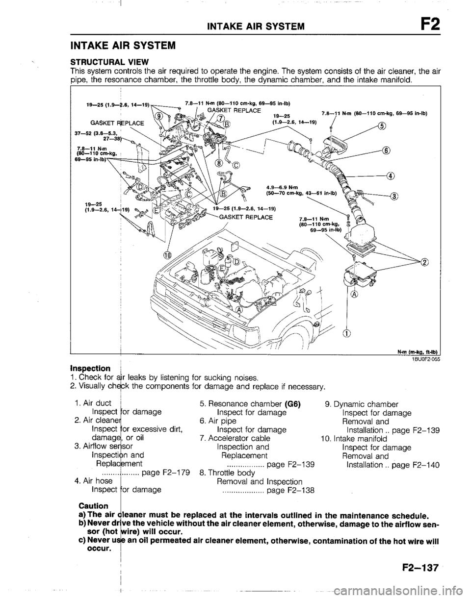 MAZDA B2200 1992  Workshop Manual 