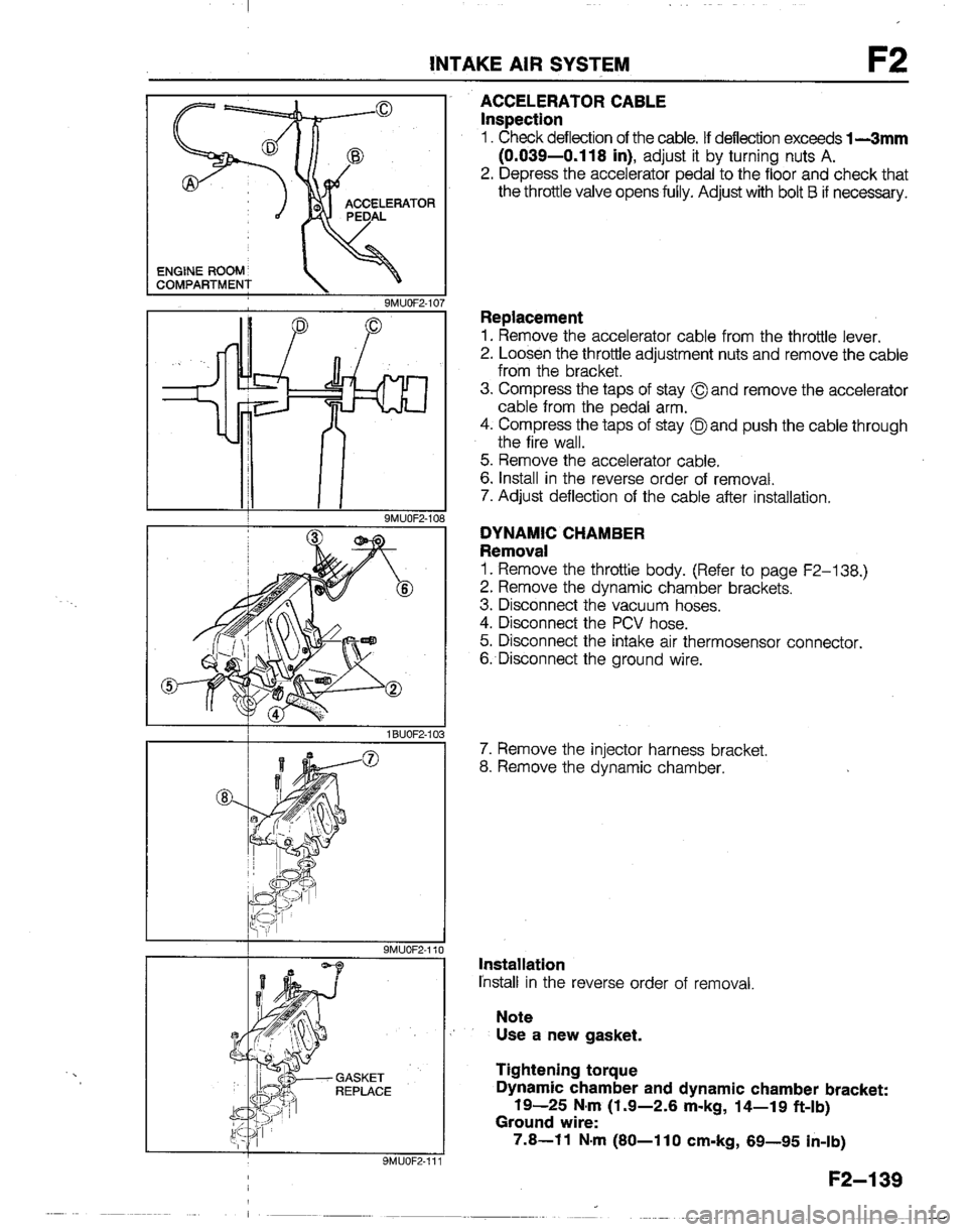 MAZDA B2200 1992  Workshop Manual 