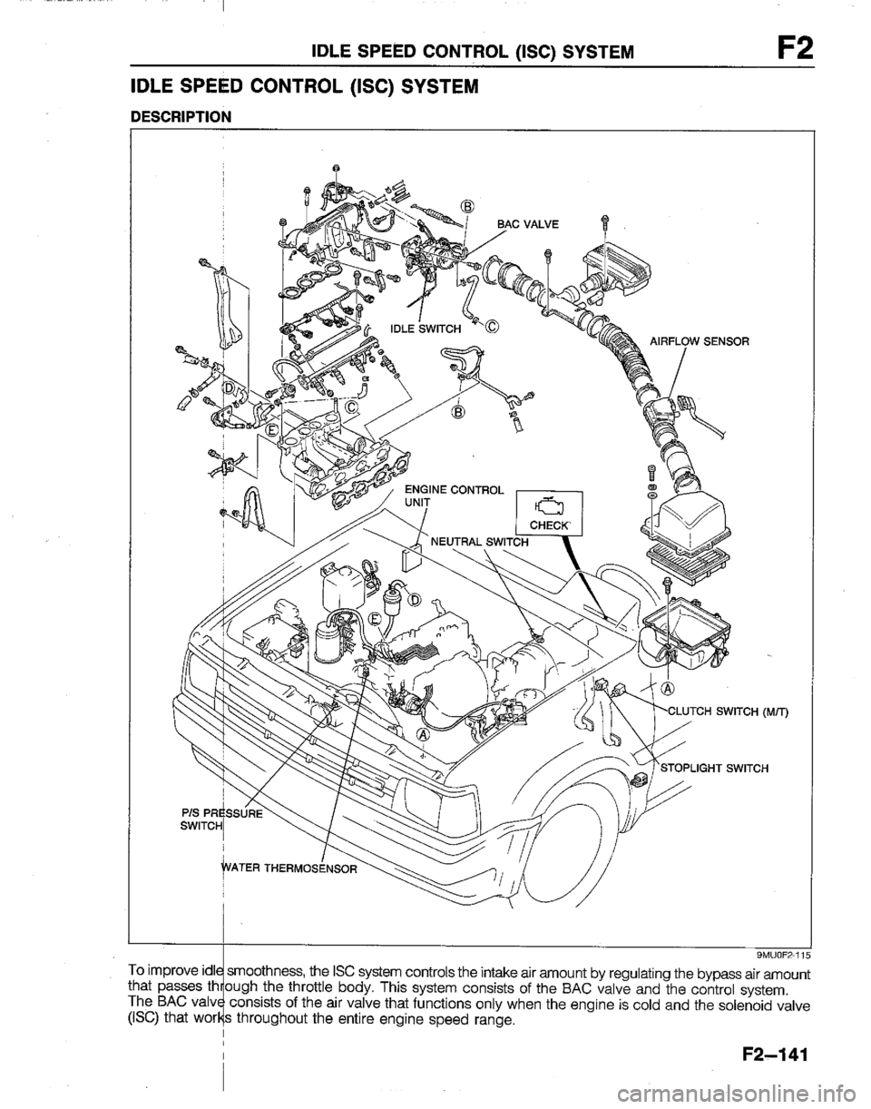 MAZDA B2200 1992  Workshop Manual 