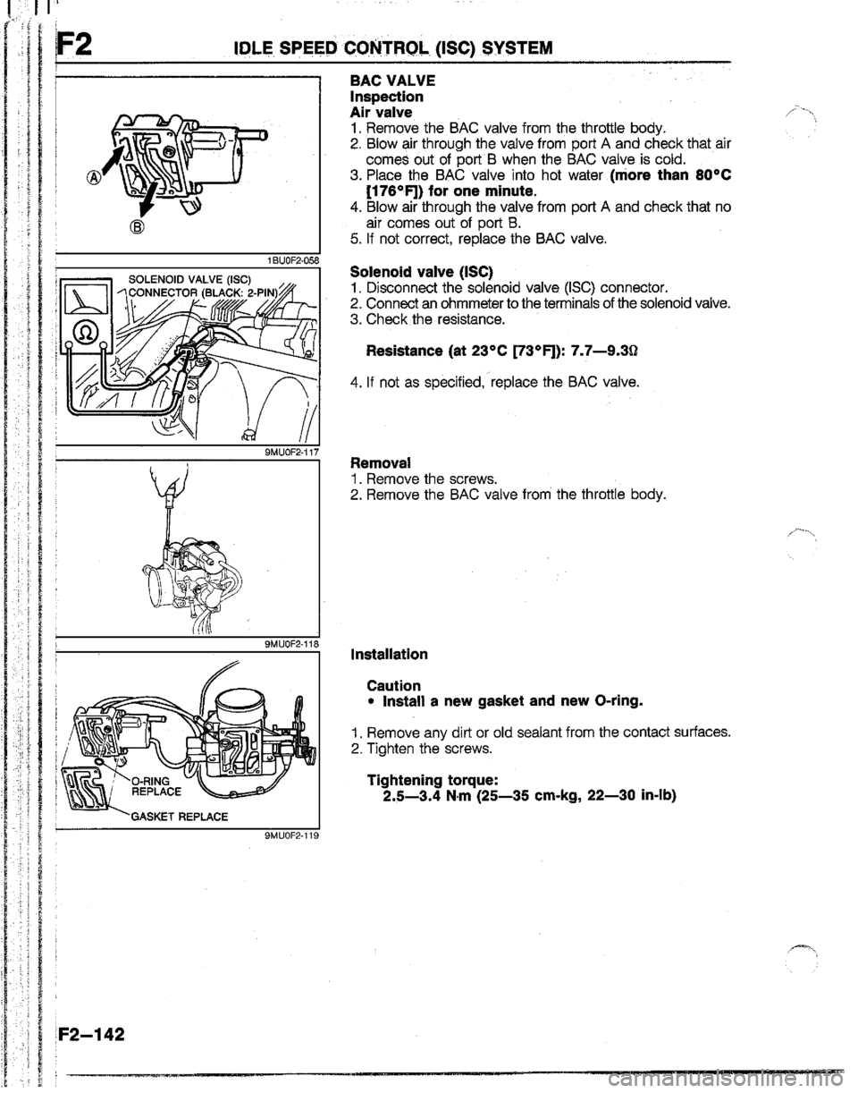 MAZDA B2200 1992  Workshop Manual 