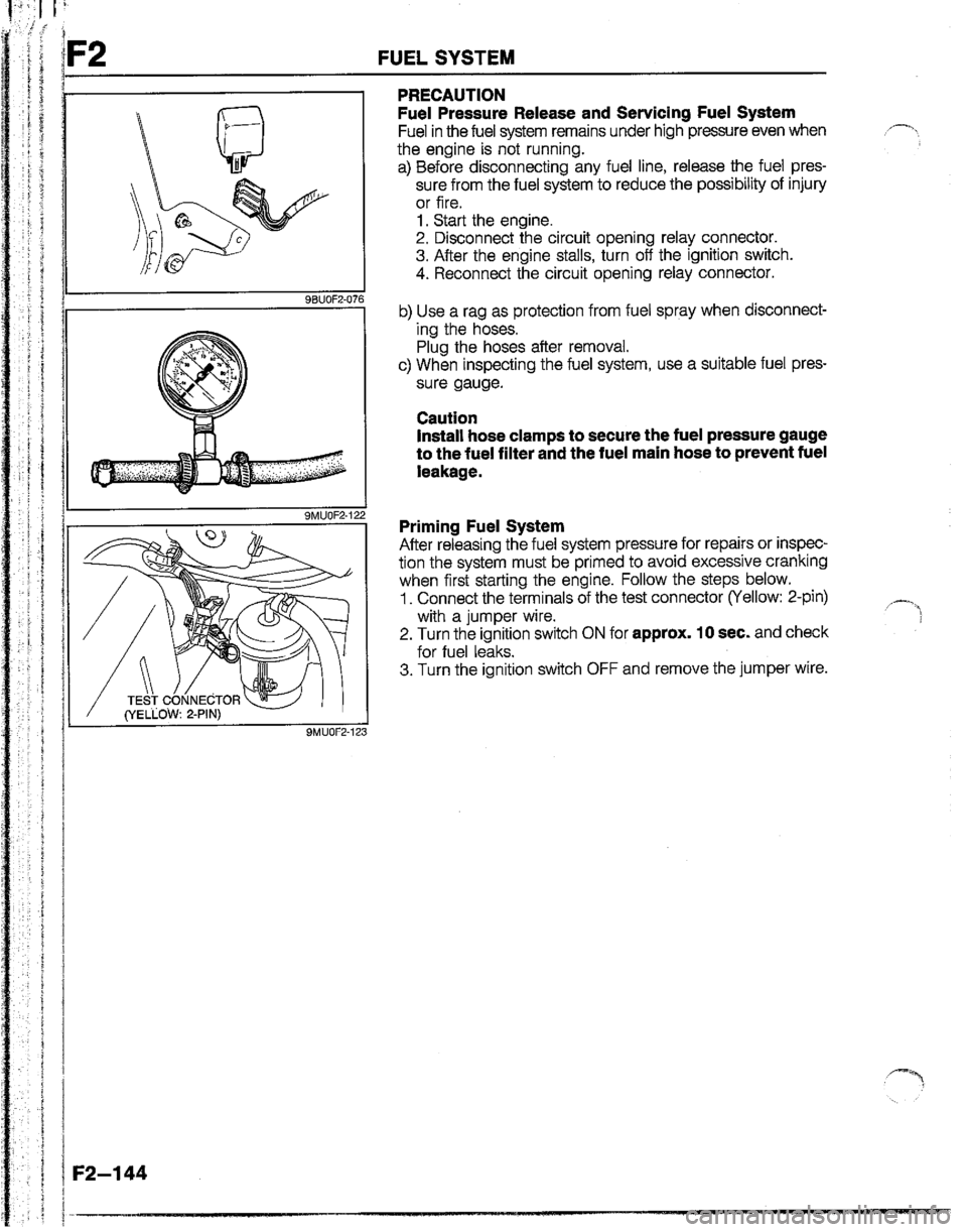 MAZDA B2200 1992  Workshop Manual 