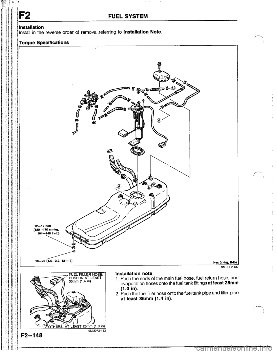 MAZDA B2200 1992  Workshop Manual 