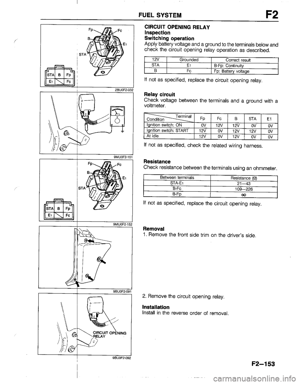 MAZDA B2200 1992  Workshop Manual 