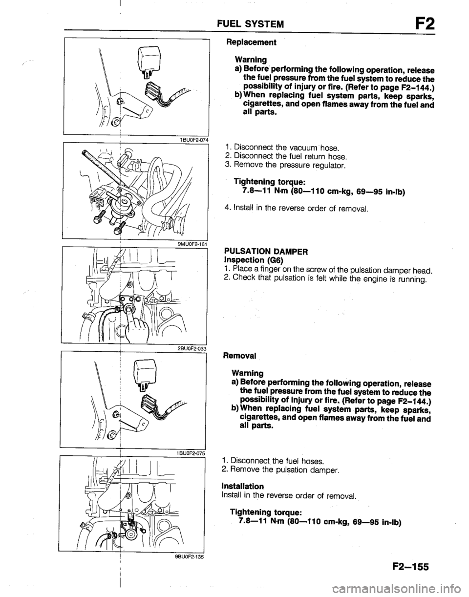 MAZDA B2200 1992  Workshop Manual 