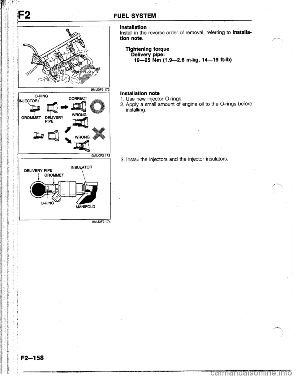MAZDA B2200 1992  Workshop Manual 