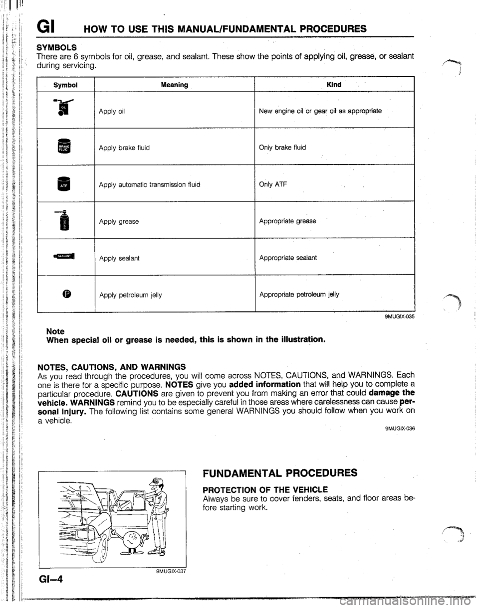 MAZDA B2200 1992  Workshop Manual 