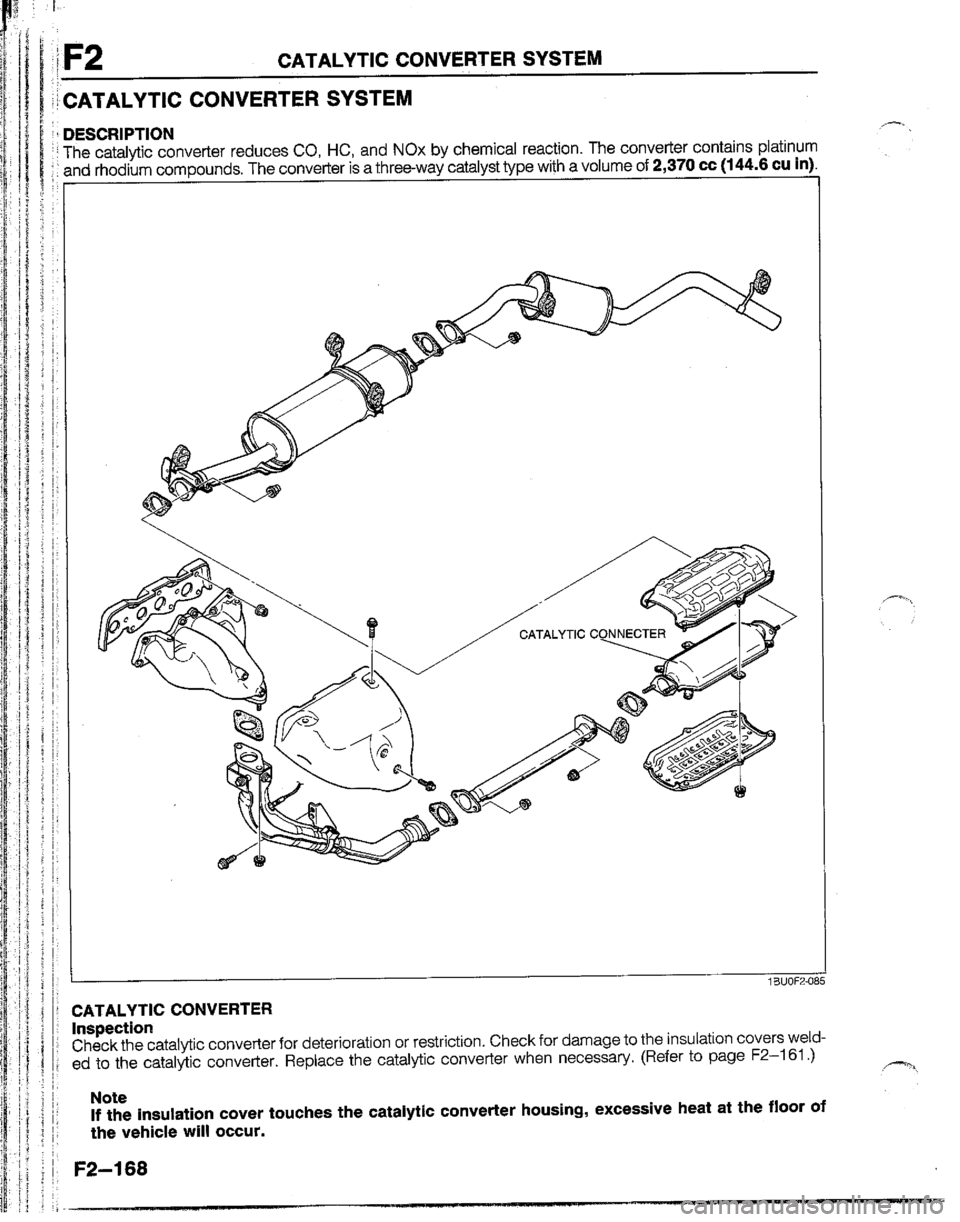 MAZDA B2200 1992  Workshop Manual 