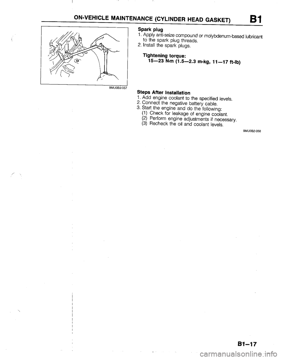 MAZDA B2200 1992  Workshop Manual 