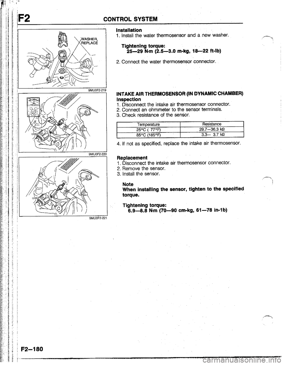MAZDA B2200 1992  Workshop Manual 