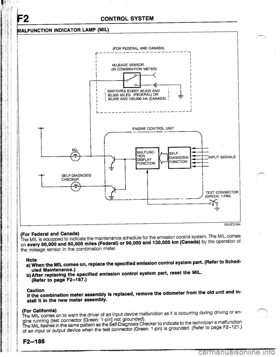 MAZDA B2200 1992  Workshop Manual 