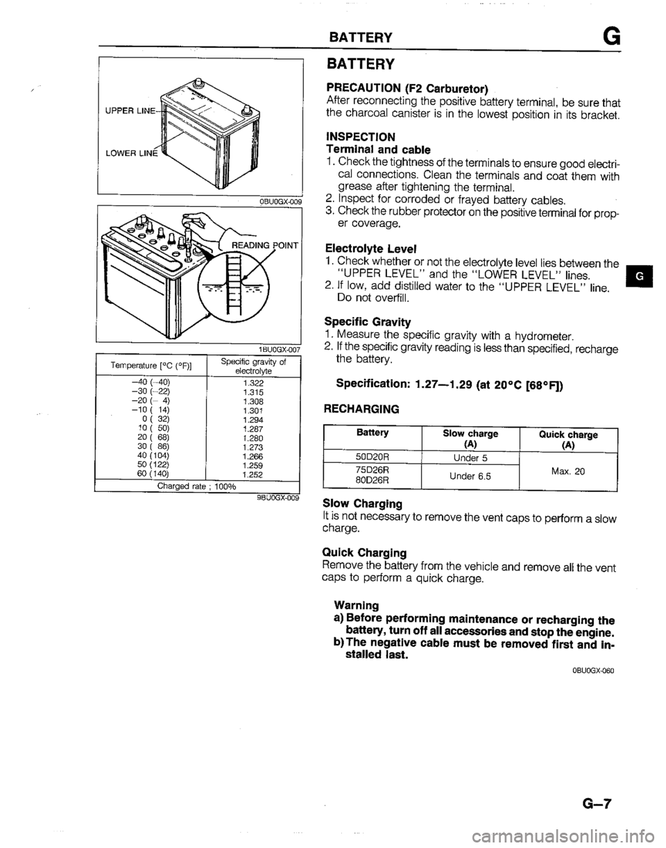 MAZDA B2200 1992  Workshop Manual 
