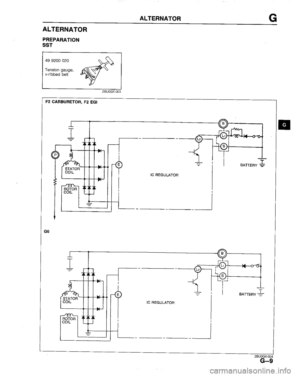 MAZDA B2200 1992  Workshop Manual 