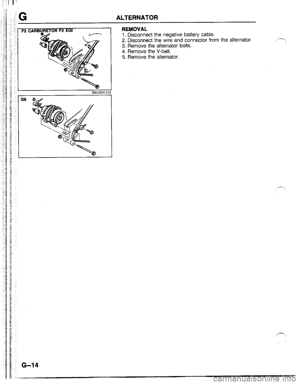 MAZDA B2200 1992  Workshop Manual 
