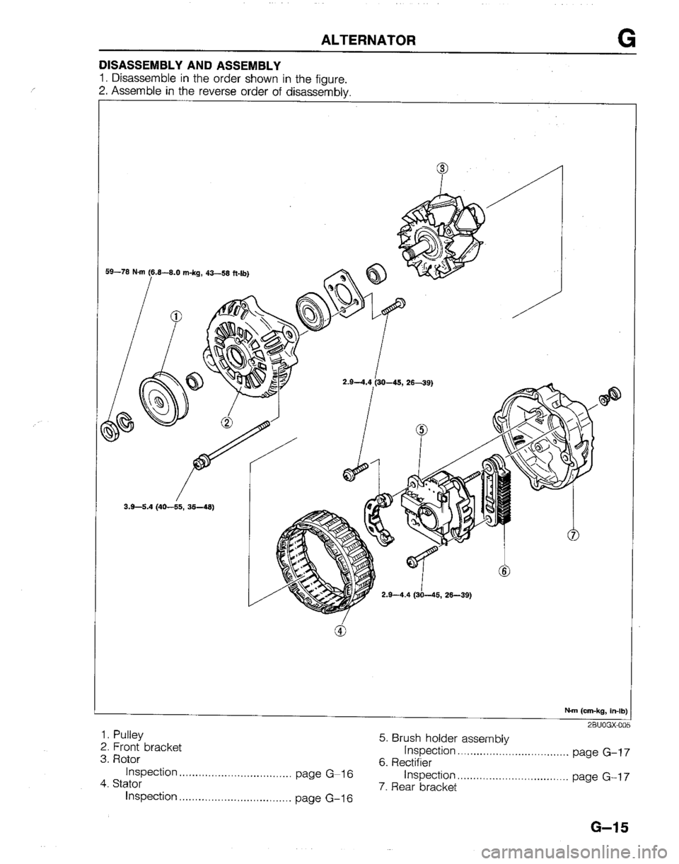 MAZDA B2200 1992  Workshop Manual 
