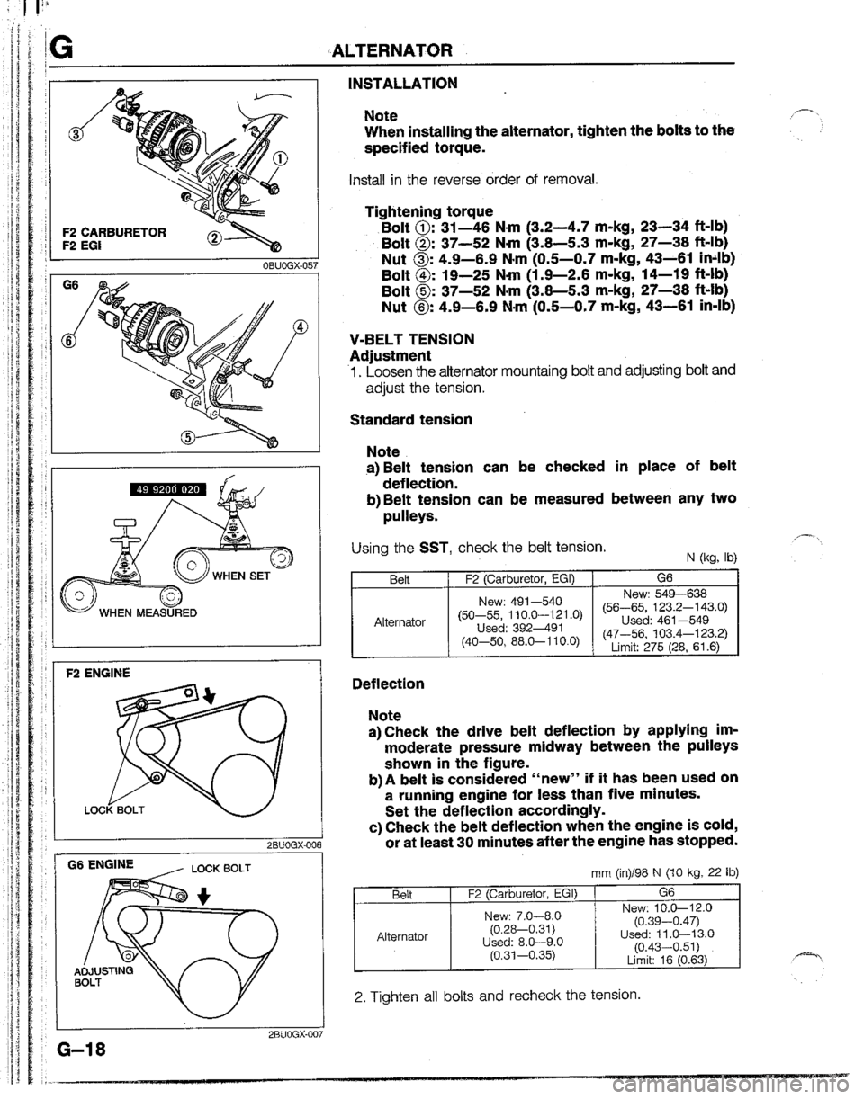 MAZDA B2200 1992  Workshop Manual 