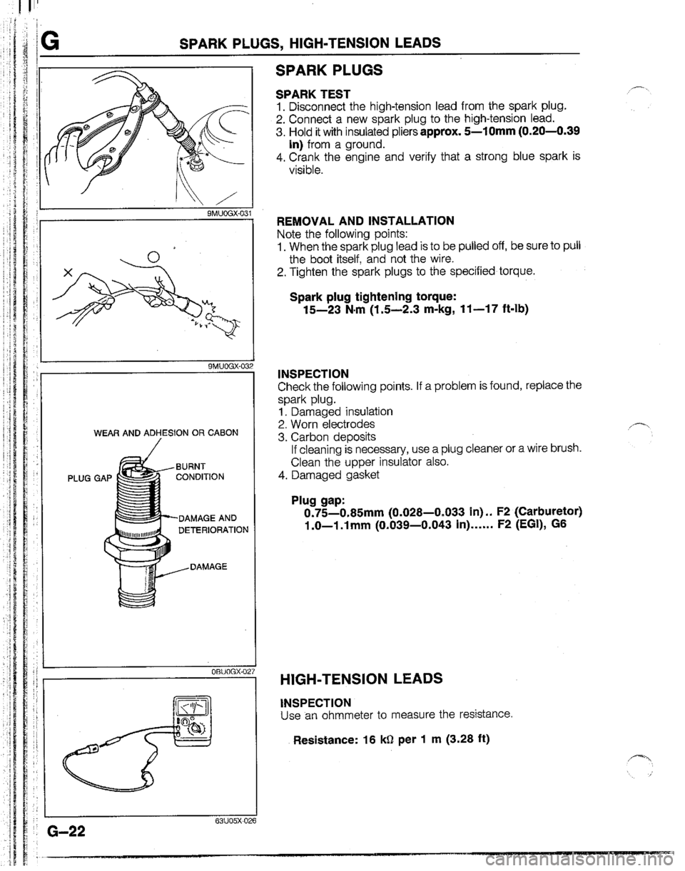 MAZDA B2200 1992  Workshop Manual 