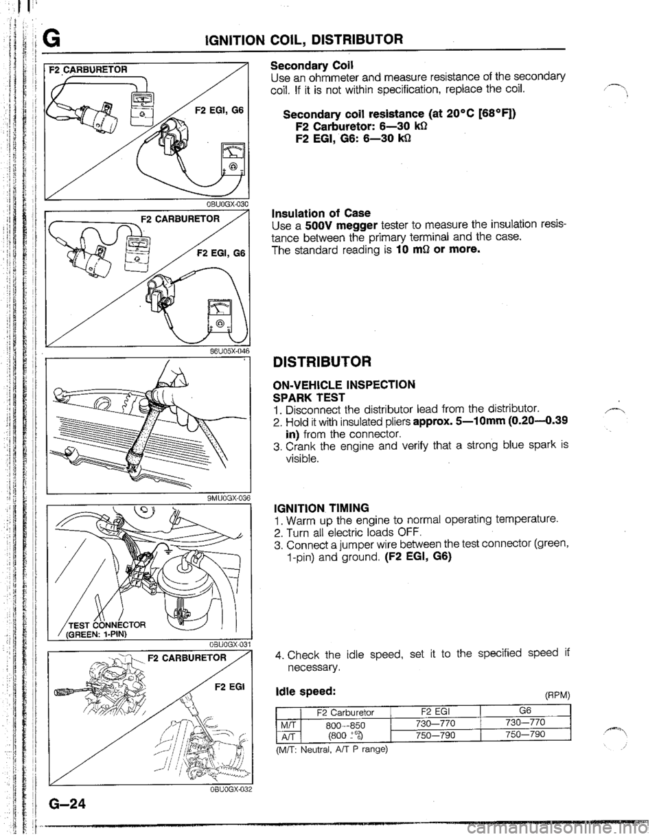 MAZDA B2200 1992  Workshop Manual 