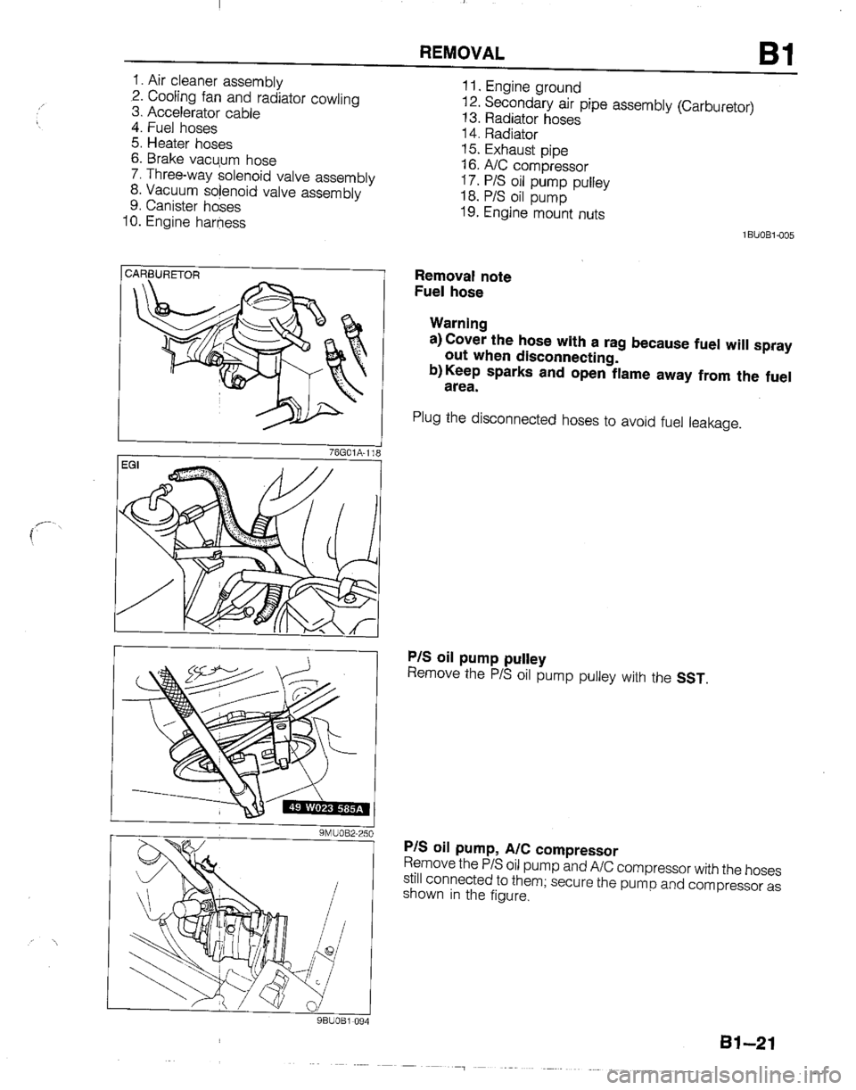 MAZDA B2200 1992  Workshop Manual 
