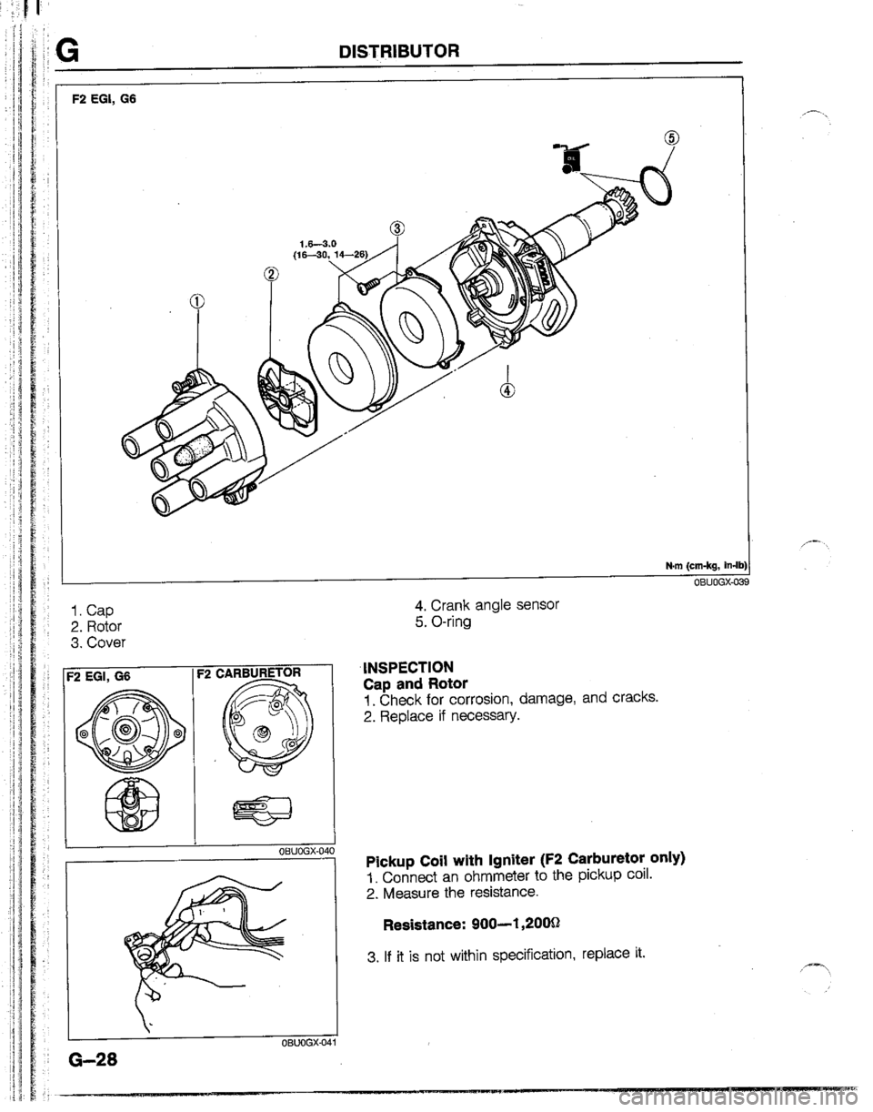 MAZDA B2200 1992  Workshop Manual 