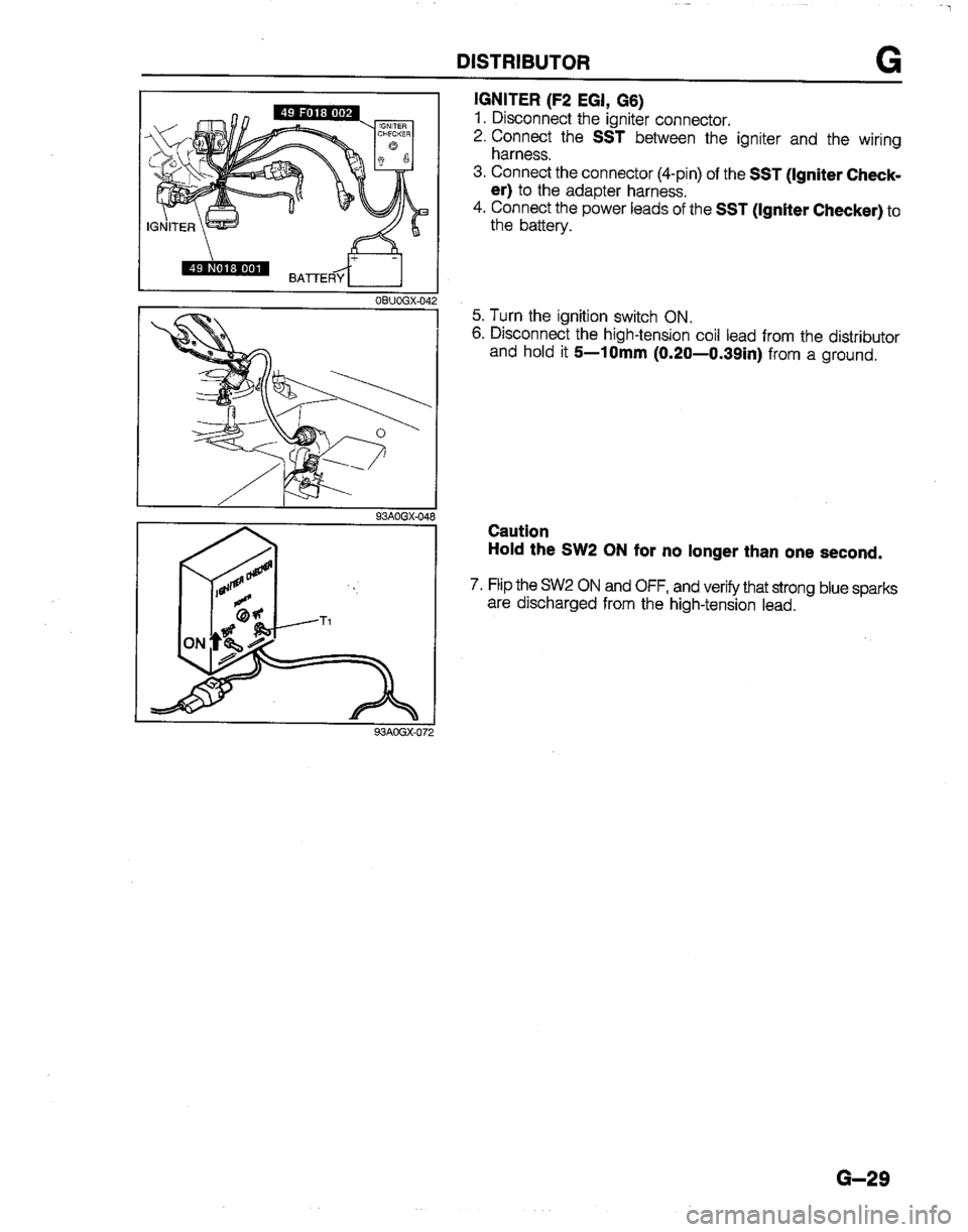 MAZDA B2200 1992  Workshop Manual 