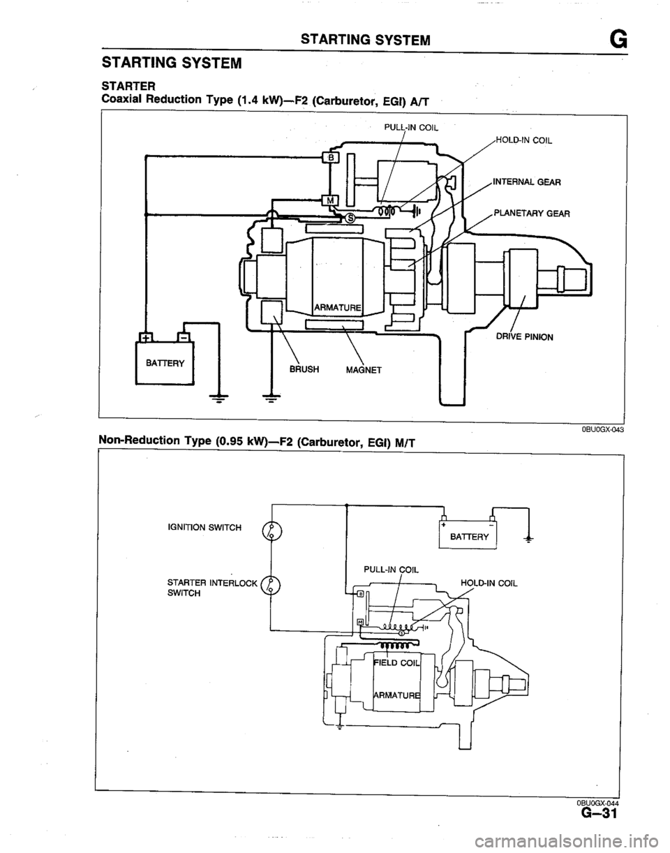 MAZDA B2200 1992  Workshop Manual 