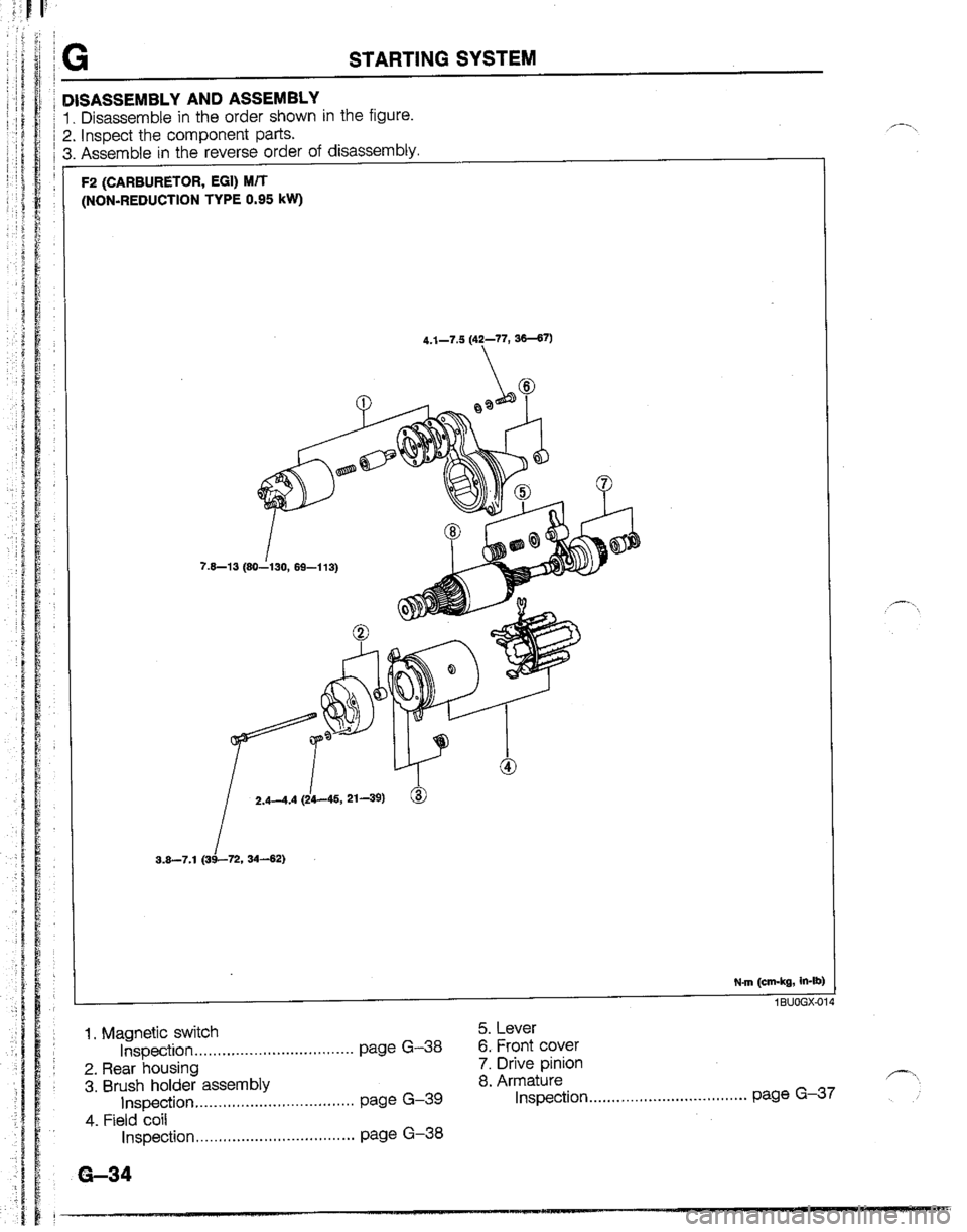 MAZDA B2200 1992  Workshop Manual 