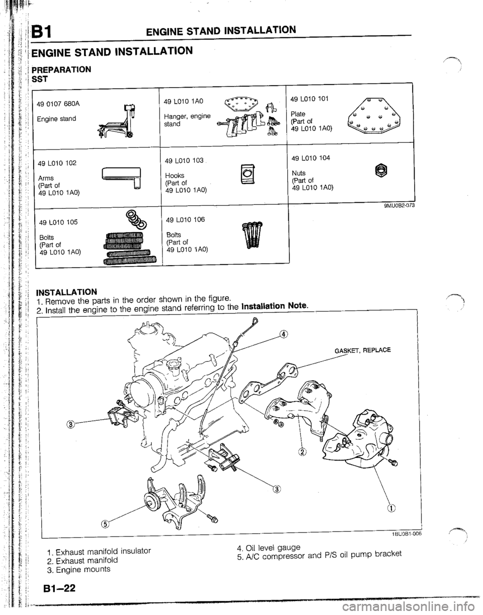 MAZDA B2200 1992  Workshop Manual 