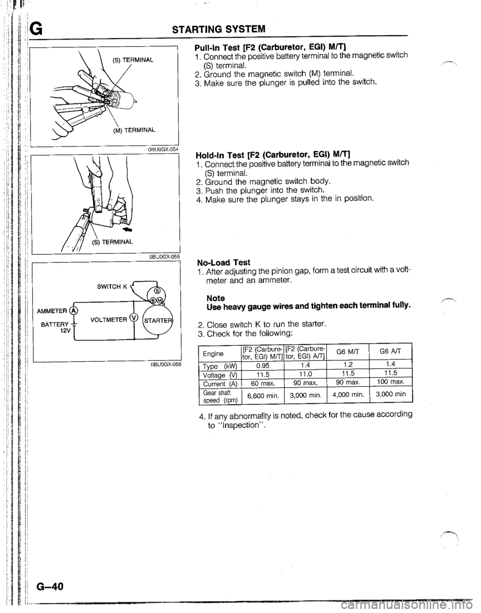 MAZDA B2200 1992  Workshop Manual 