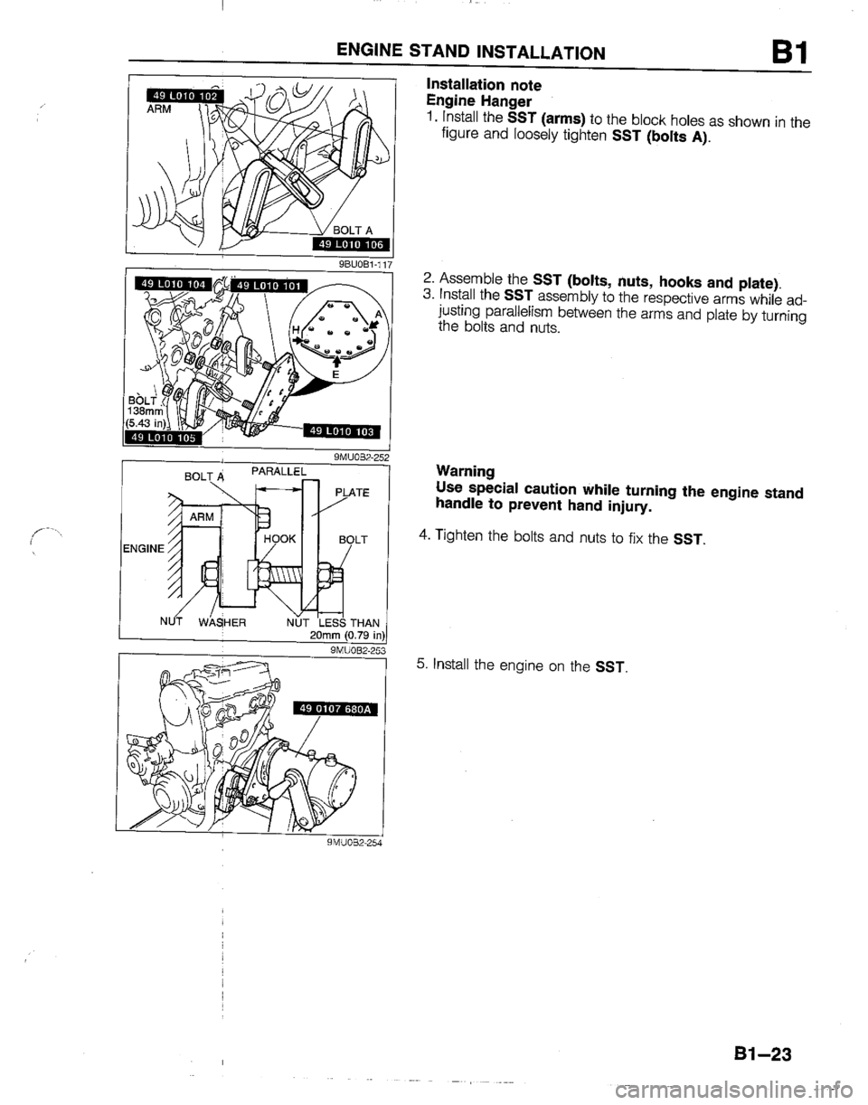 MAZDA B2200 1992  Workshop Manual 