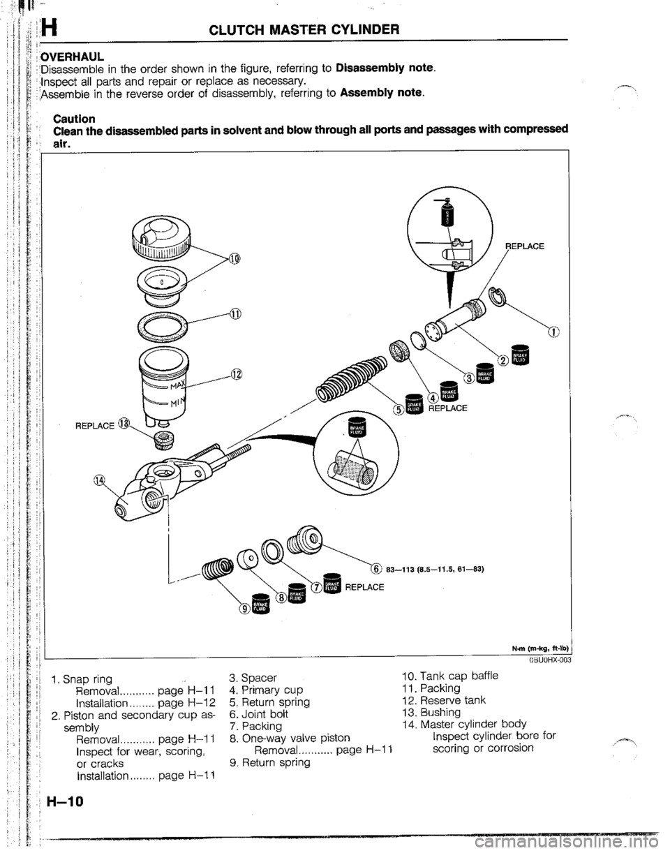 MAZDA B2200 1992  Workshop Manual 