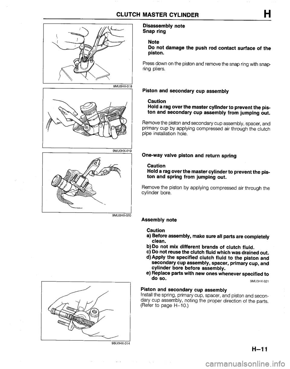 MAZDA B2200 1992  Workshop Manual 