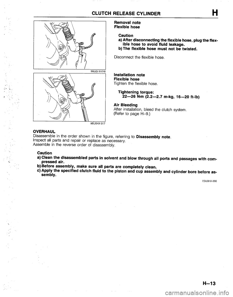 MAZDA B2200 1992  Workshop Manual 