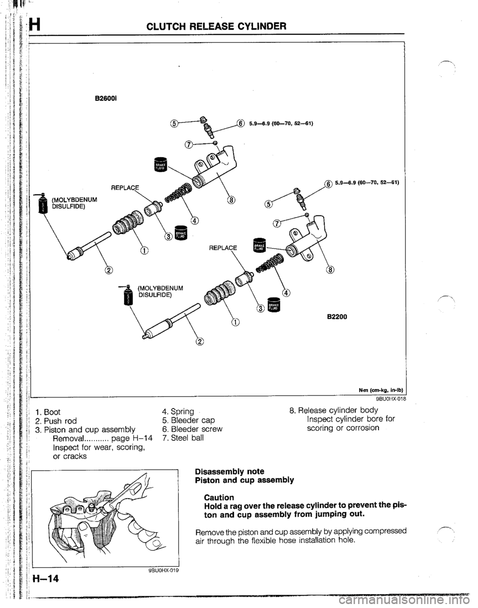 MAZDA B2200 1992  Workshop Manual 