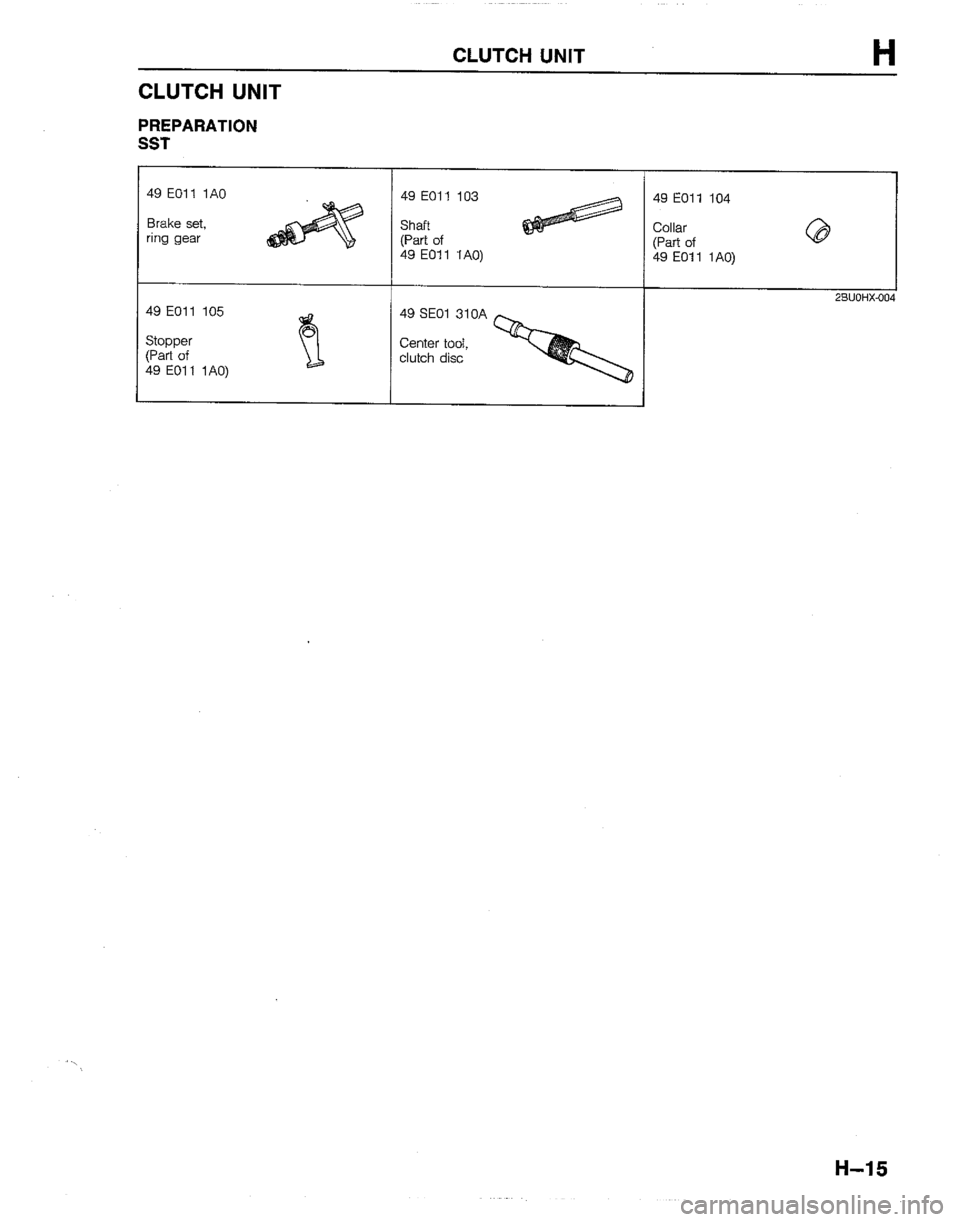 MAZDA B2200 1992  Workshop Manual 