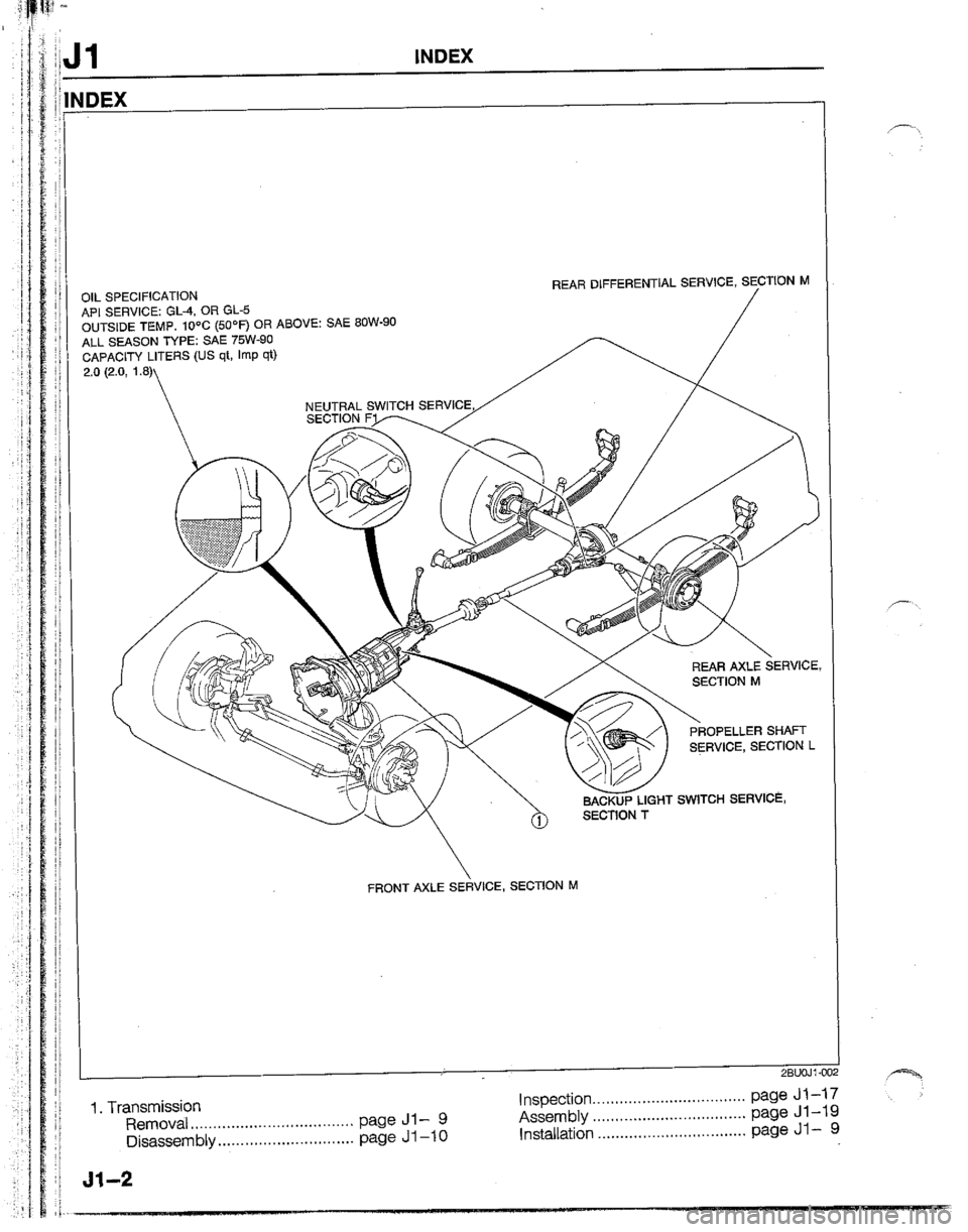 MAZDA B2200 1992  Workshop Manual 
