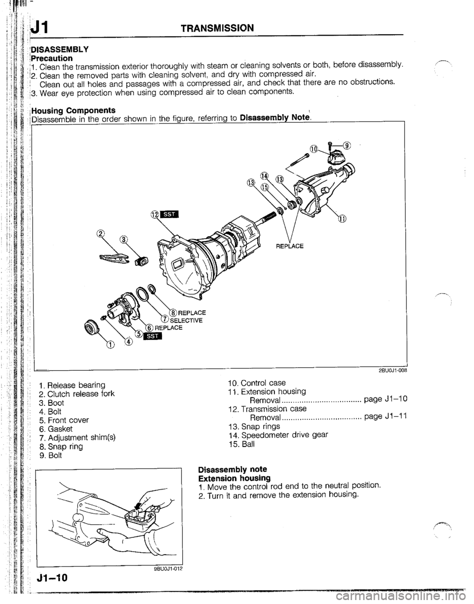 MAZDA B2200 1992  Workshop Manual 