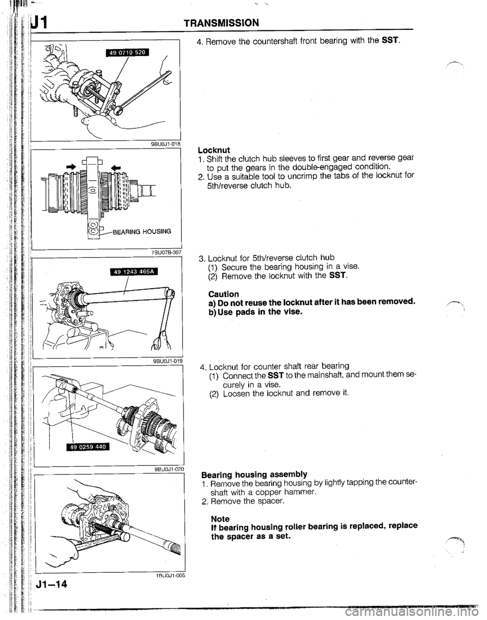 MAZDA B2200 1992  Workshop Manual 