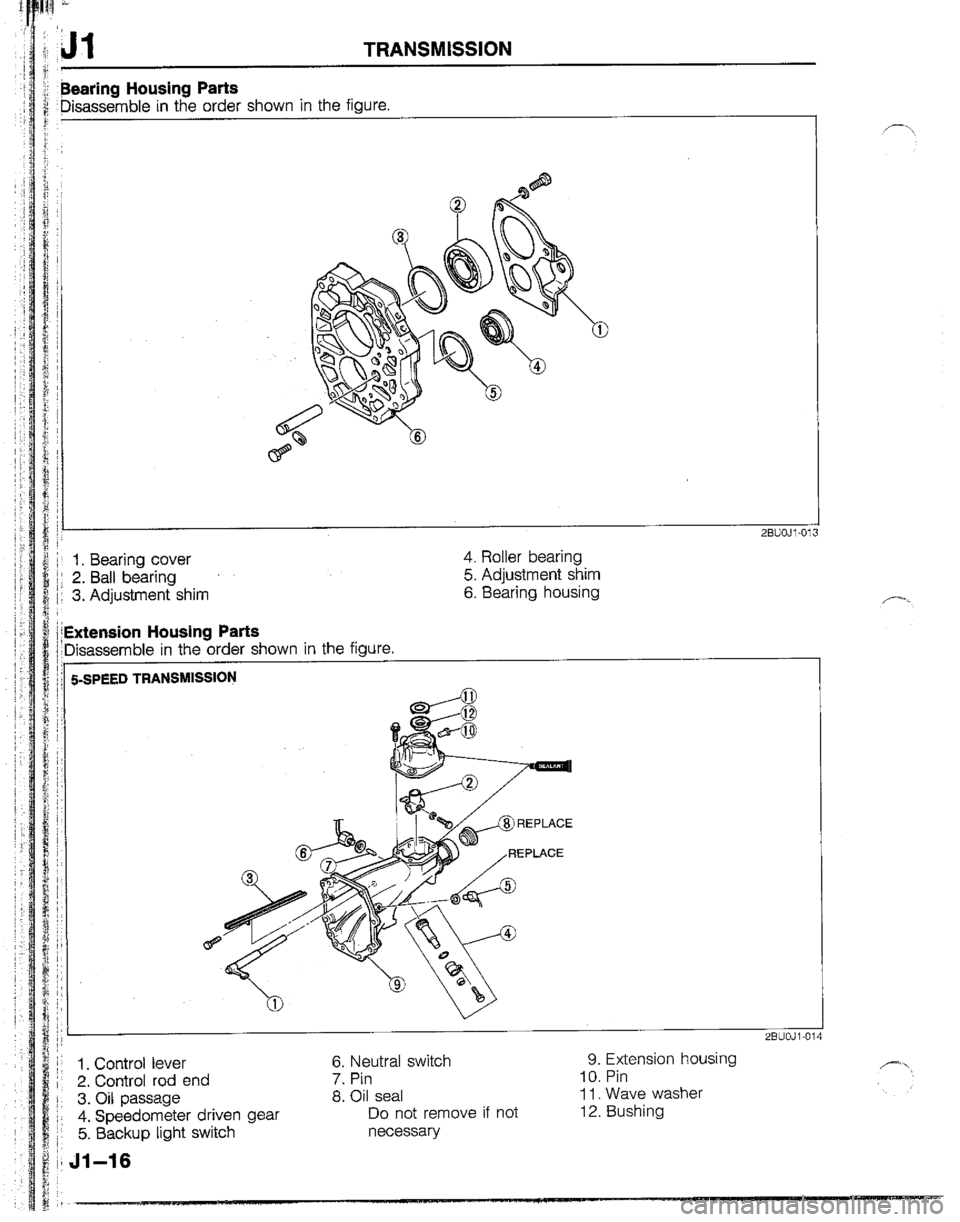 MAZDA B2200 1992  Workshop Manual 