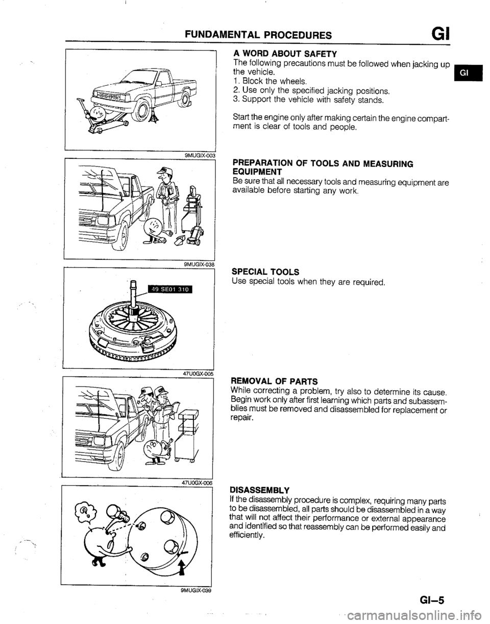 MAZDA B2200 1992  Workshop Manual 