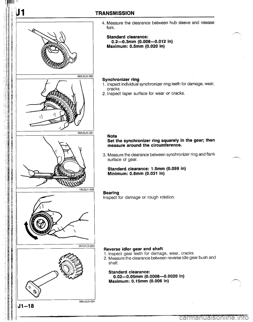 MAZDA B2200 1992  Workshop Manual 