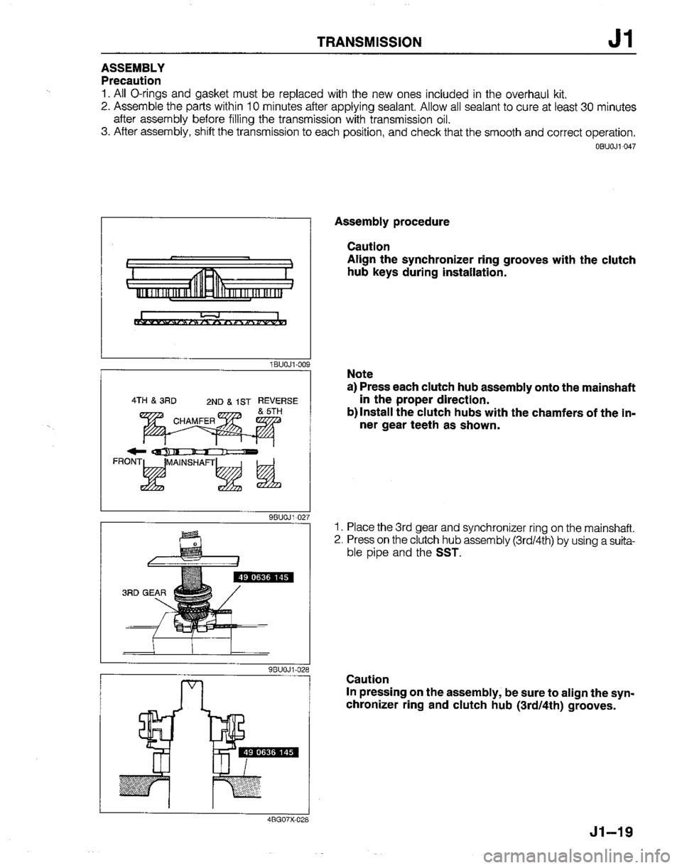 MAZDA B2200 1992  Workshop Manual 